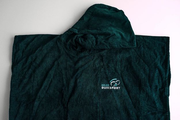 Afbeeldingen van Badstof Poncho met Kap